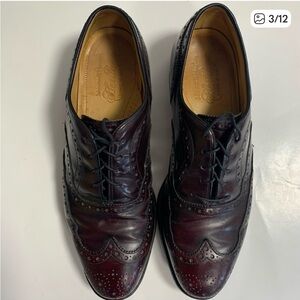 Premium Wingtip Oxford Dress Shoes in Deep Burgundy